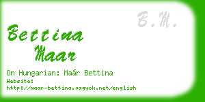 bettina maar business card
