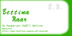 bettina maar business card